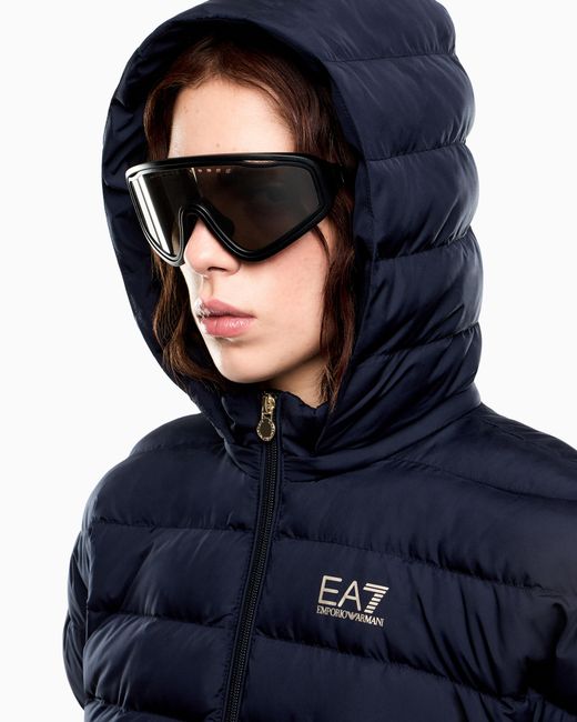 EA7 Black Irregular-Shaped Sports Sunglasses for men