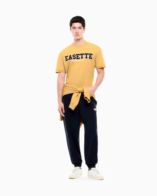 EA7 Yellow Oversized T-Shirt Logo Series for men