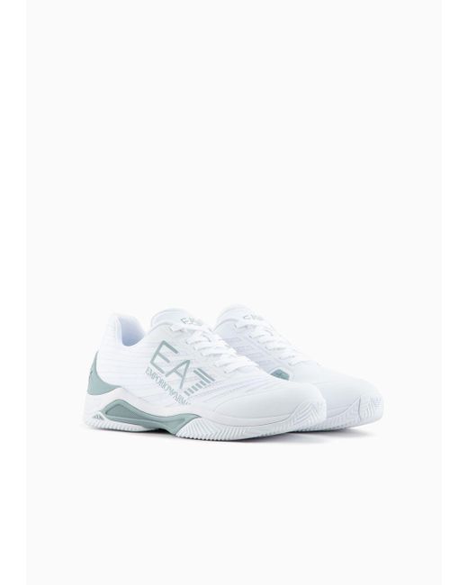 Sneakers Tennis Tech Clay di EA7 in White