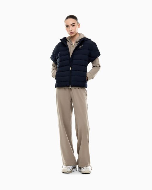 EA7 Natural Logo Sweatshirt With Zip And Drawstring Hood Core Lady
