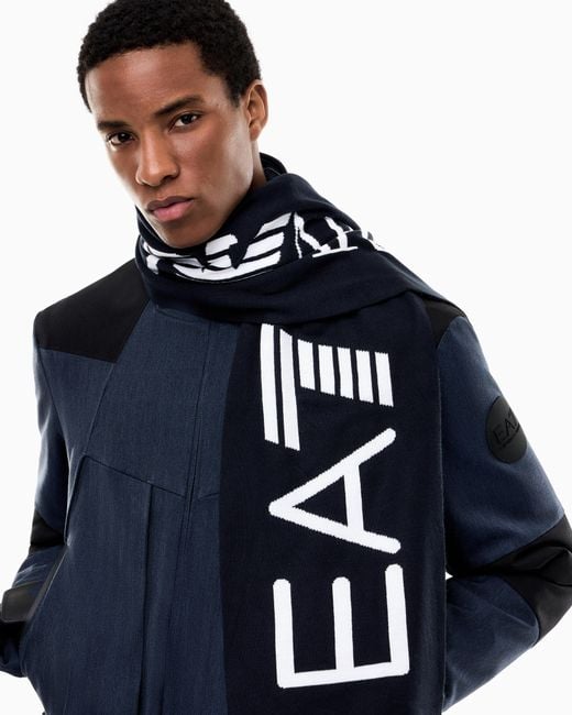 EA7 Blue Mountain U Visibility Scarf Regular Fit Knit
