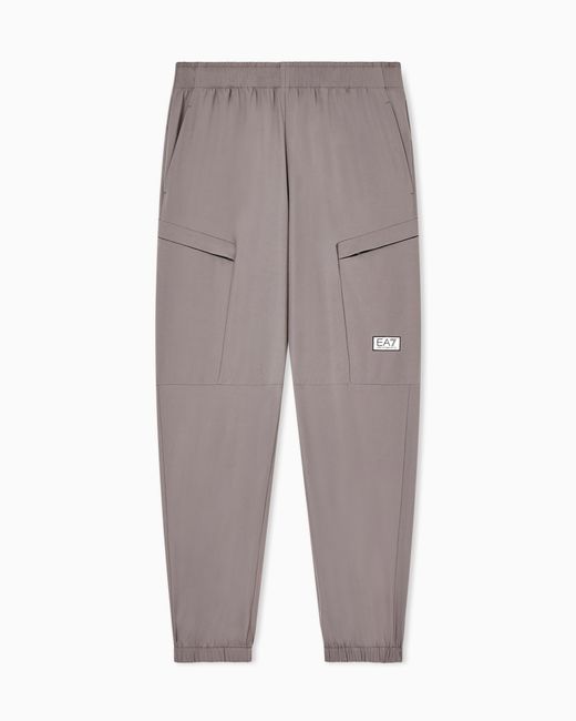 EA7 Gray Dynamic Athlete Trousers for men