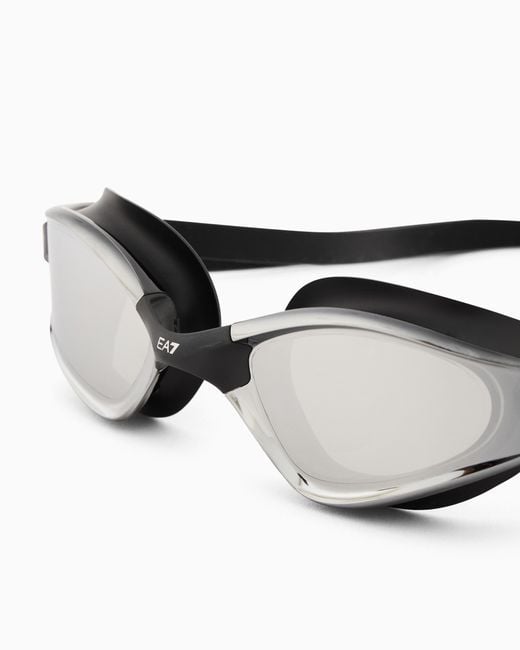 EA7 White Schwimmbrille Mit -Logo