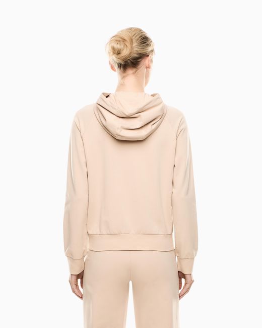 EA7 Natural Core Lady Sweatshirt Mit Kapuze Aus Baumwollstretch