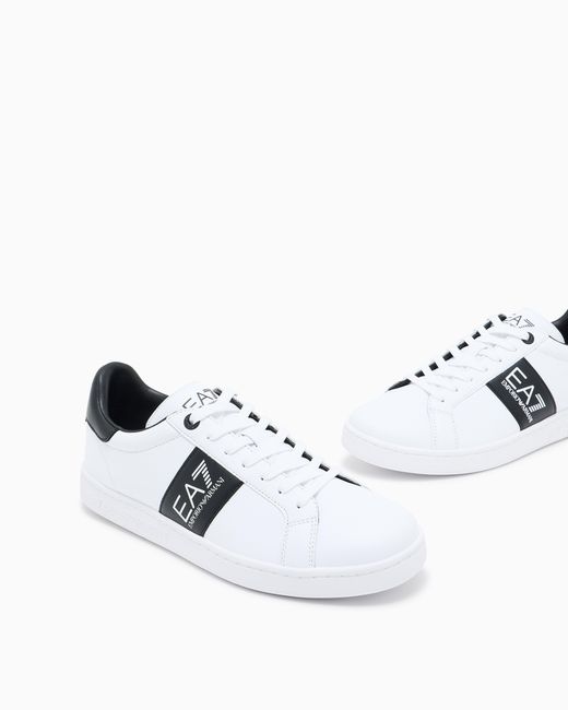EA7 White Classic Sneakers