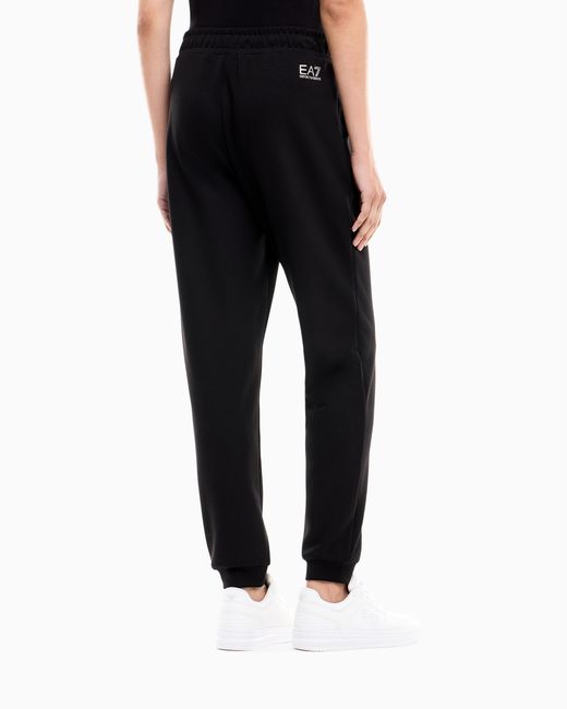 EA7 Black Trousers Logo Series Regular Fit Jersey