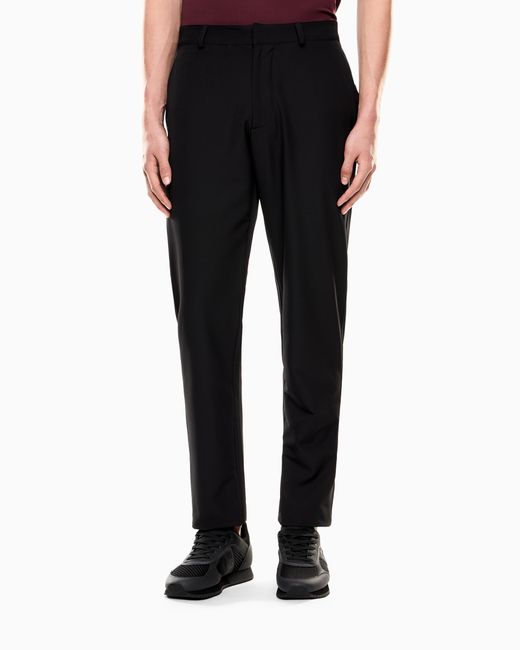 EA7 Black Slim-Fit Pants Golf Pro for men