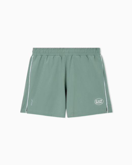 EA7 Green Tennis Pro Shorts for men