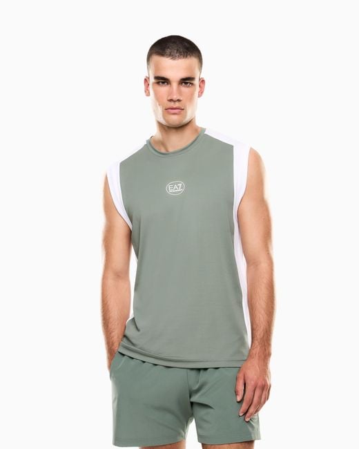 EA7 Green Tennis Pro Tank Top for men