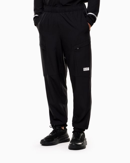 EA7 Blue Dynamic Athlete Trousers for men
