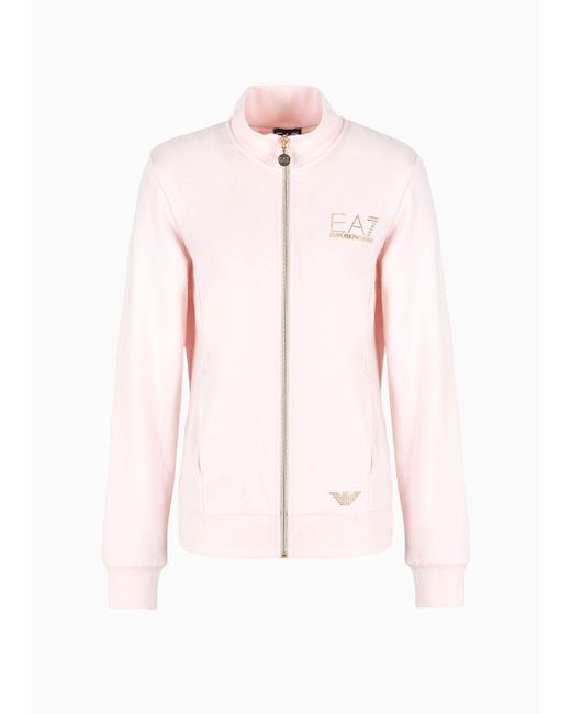 EA7 Pink Evolution Sweatshirt Mit Reißverschluss
