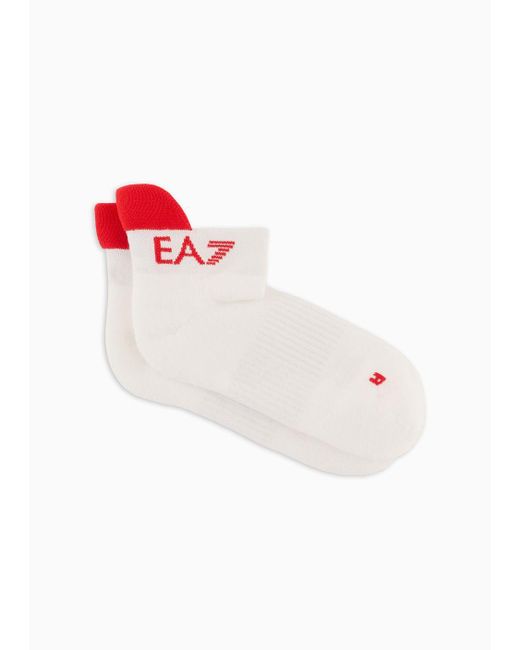 EA7 Red Tennis Pro Socken Aus Baumwollmischung