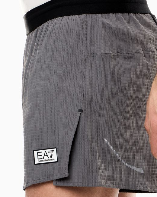 EA7 Gray Dynamic Athlete Shorts for men