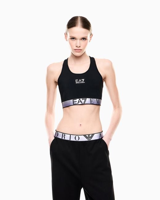 EA7 Black High-Support Sports Bra Dynamic Athlete