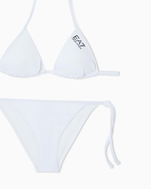Bikini A Triangolo Con Logo di EA7 in White