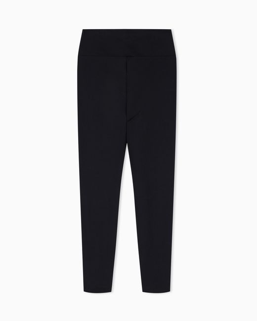 EA7 Black Stretch Jersey Leggings
