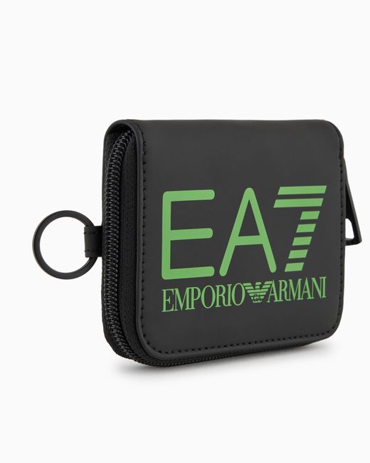 EA7 Green Portemonnaie Mit Maxi-Logo
