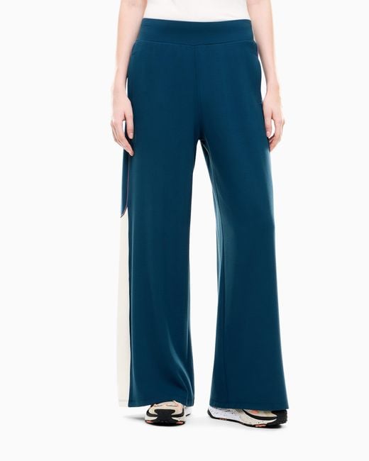 EA7 Blue Oversized Jersey Trousers Sporting Club