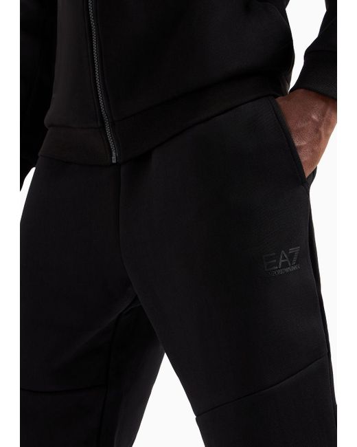 EA7 Athletic Mix Trainingsanzug Aus Einer Baumwollmischung in Black für Herren