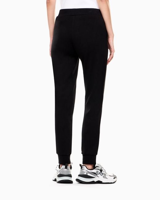 EA7 Black Work Trousers Logo Series