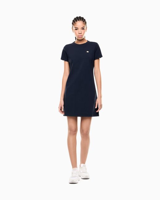 EA7 Blue Jersey Dress