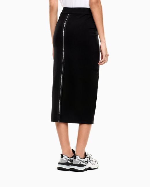 EA7 Black Logo Series Long Skirt