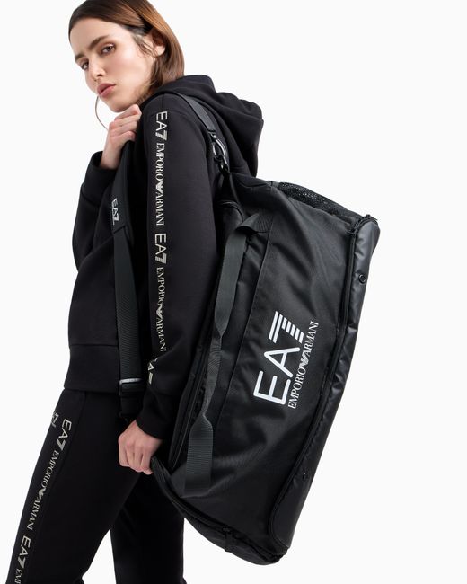 Borsone Con Maxi Logo di EA7 in Black