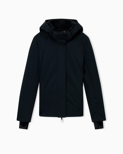 EA7 Blue Technical Softshell Ski Jacket With Stratum7 Padding