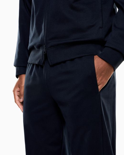 EA7 Blue Core Identity Cotton Tracksuit for men