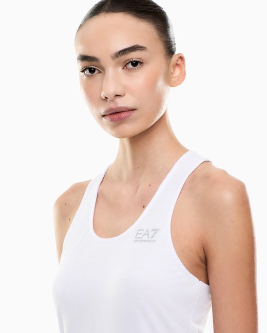 EA7 White Dynamic Athlete Tank Top