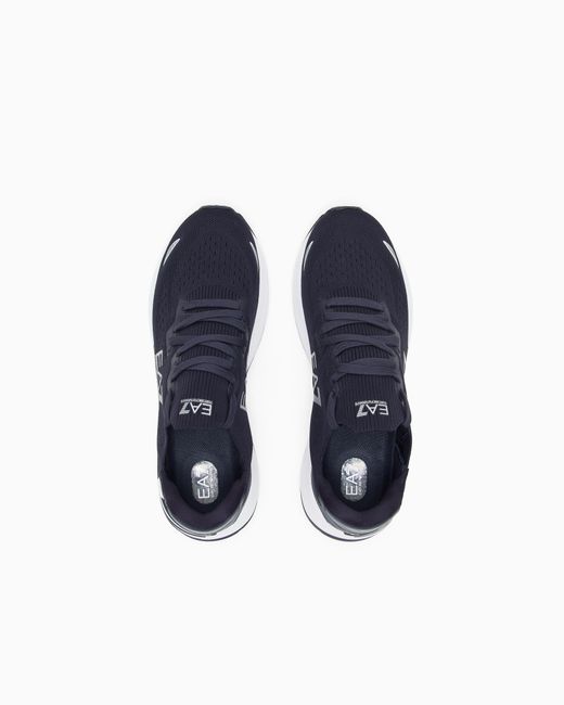 EA7 Blue Crusher Distance Knit 2.0 Sneakers