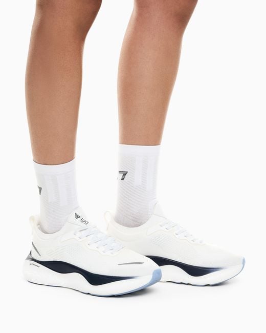 EA7 White Nitro Wave Sneaker