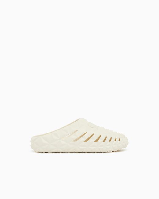 EA7 White Prisma Sliders