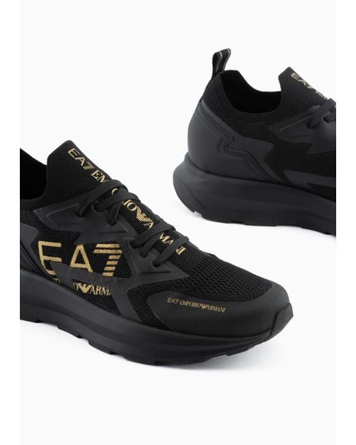 Sneakers Black & White Altura Knit di EA7
