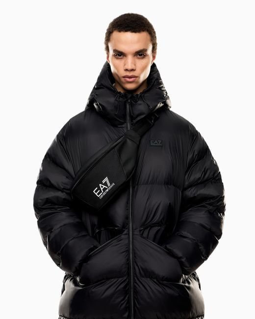 EA7 Black Train Core Belt Bag With Logo