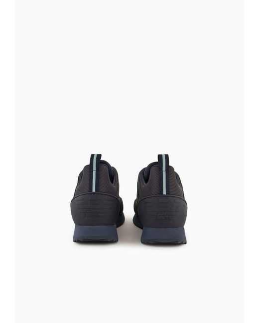 EA7 Blue Black & White Cordura Sneaker