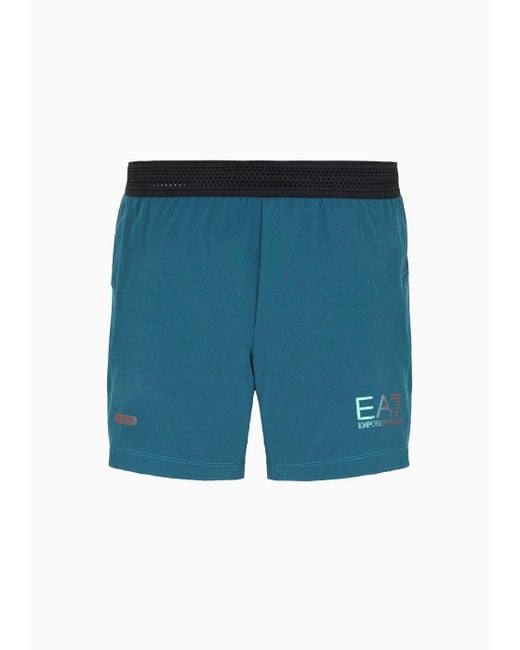 EA7 Blue Dynamic Athlete Shorts In Asv Ventus7 Technical Fabric for men