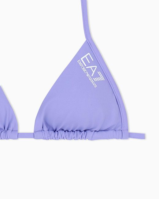 EA7 White Triangle Bikini With Logo