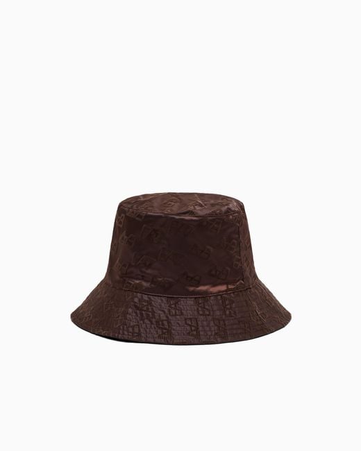 EA7 Brown Bucket Hat Regular Fit