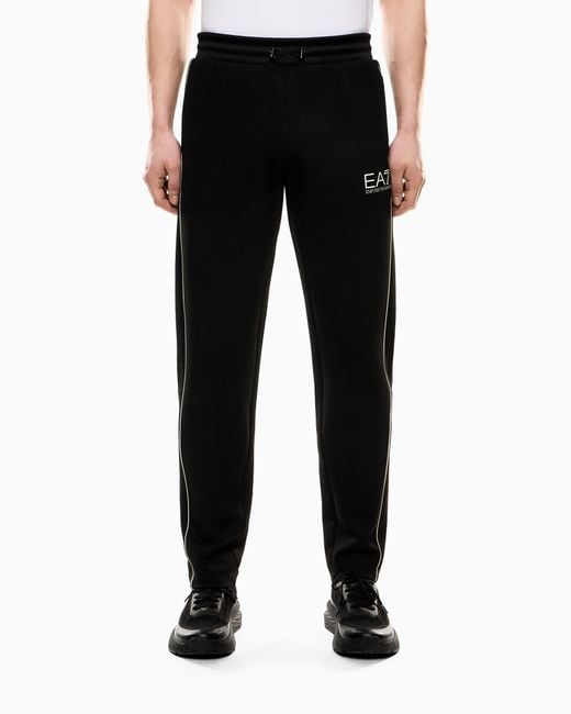EA7 Label Jogginghose Aus Einer Viskose-Mischung in Black für Herren