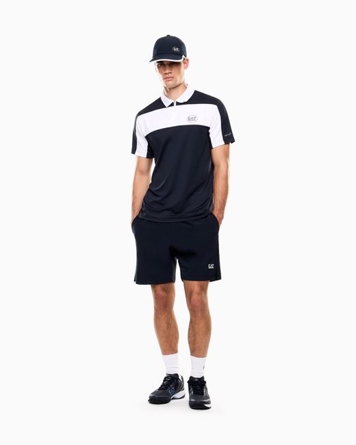 EA7 Blue Tennis Pro Shorts for men