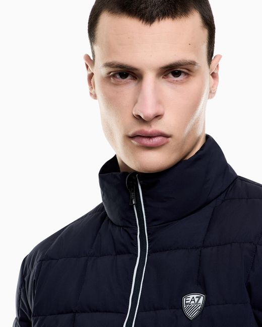 EA7 Blue Premium Shield Technical-Fabric Jacket for men