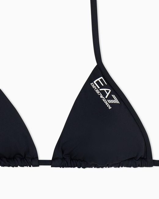 EA7 White Triangle Bikini With Logo
