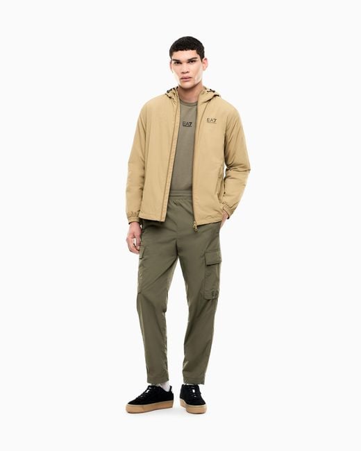 EA7 Green Cargo Pants Core Identity Regular Fit Woven Fabric for men