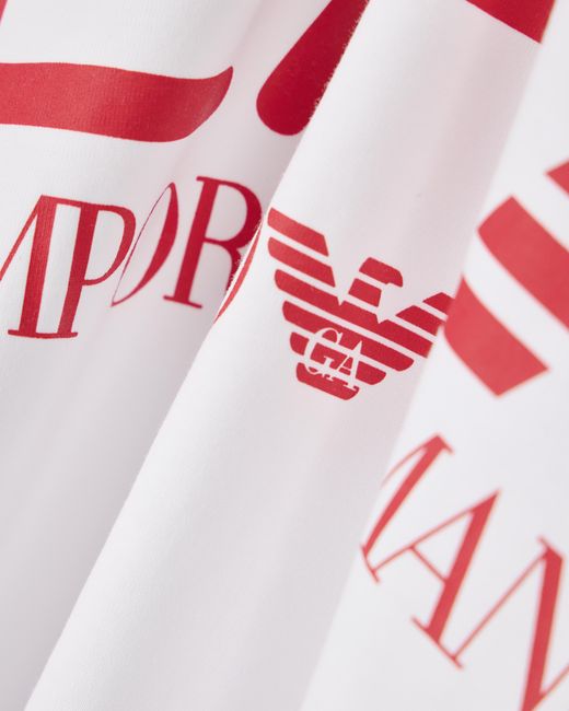 EA7 White Armani Olimpia Milano Pure Cotton T-Shirt for men