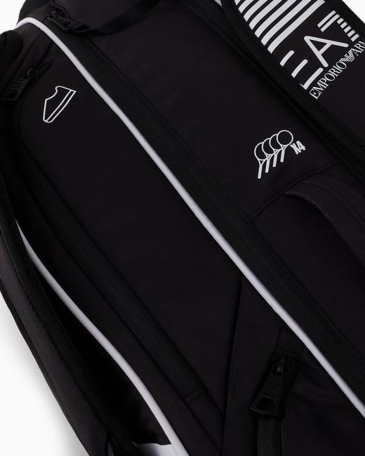 EA7 Black Tennis Pro Racket Backpack for men