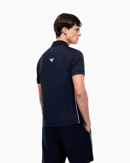 EA7 Blue Tennis Pro Polo Shirt for men
