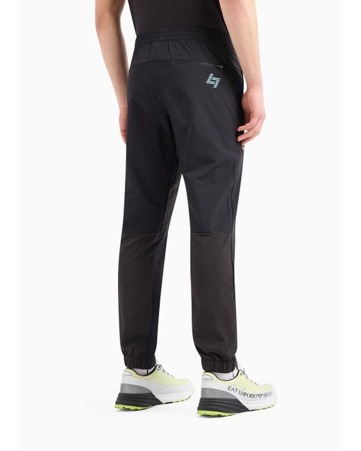 EA7 Blue Dynamic Athlete Joggers In Ventus7 Technical Fabric for men
