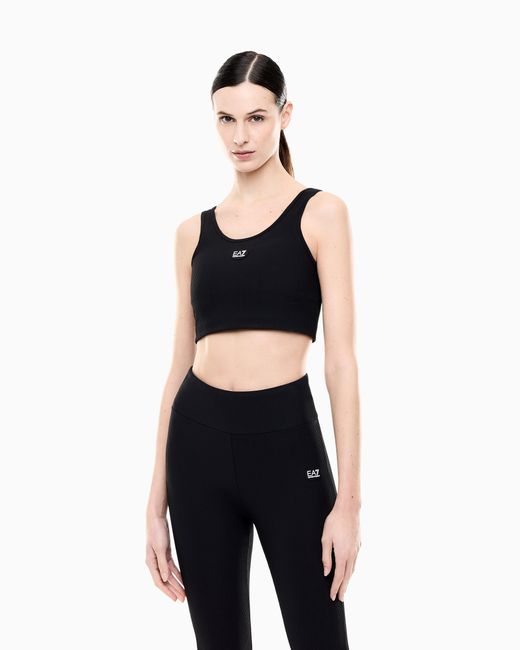 EA7 Blue Medium-Support Sports Bra Dynamic Athlete
