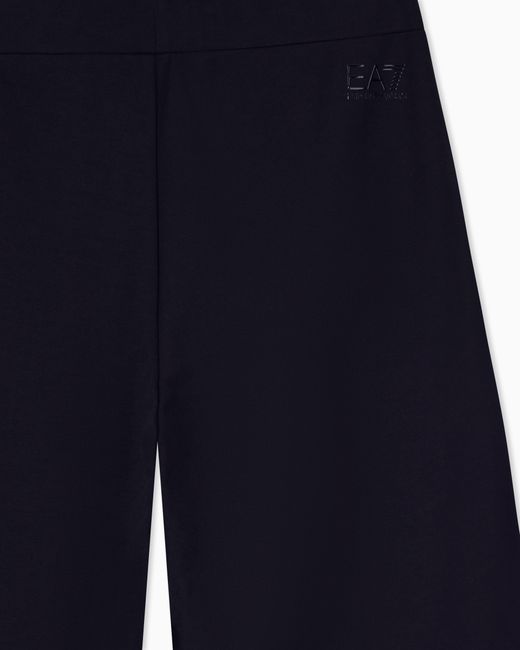 EA7 Blue Trouser Train Sport Travel Over Fit Interlock Stretch